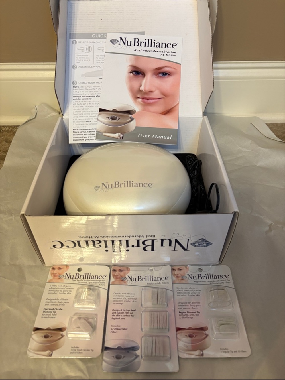 New! NuBrilliance Microdermabrasion Machine in Pearl White